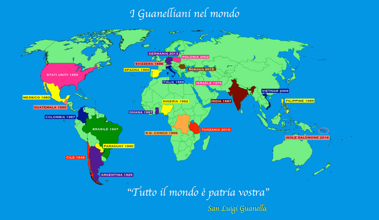 Atuação Guanelliana no mundo